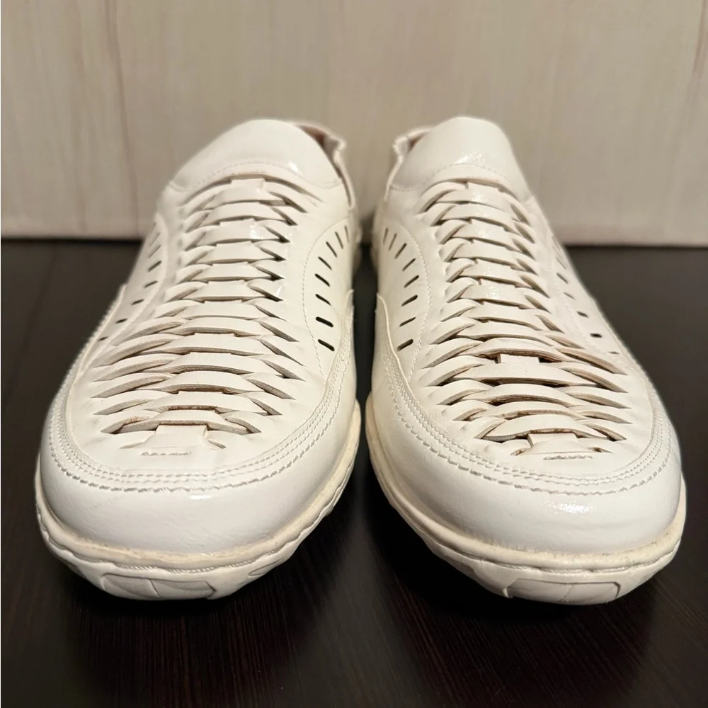 Stacy Adams Ibiza Slip On White Woven Loafer Men’s Size 8 Lightweight Casual - Picture 2 of 11